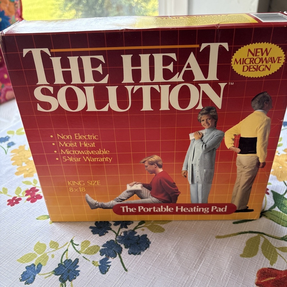 NOS THE HEAT SOLUTION Portable Heat Pack Reusable Boil Or Microvable